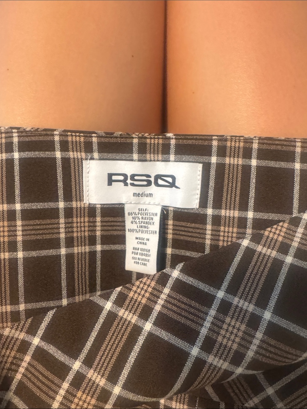 Tilly’s Brown Plaid Pleated Mini Skirt - M - Picture 3 of 3